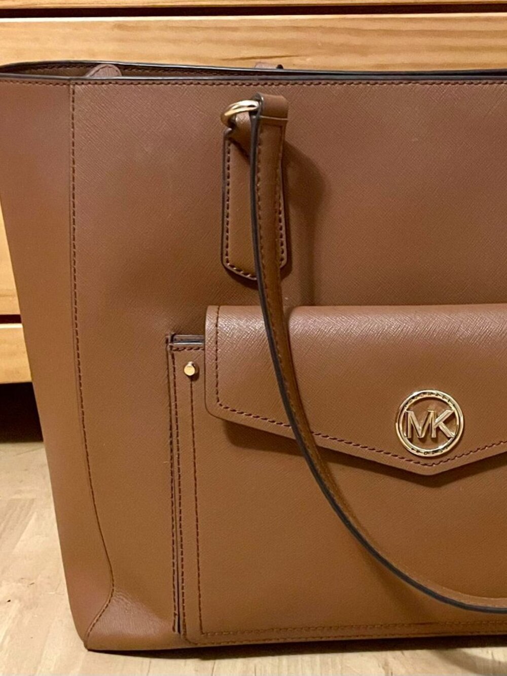 Michael Kors leather tote bag, brown